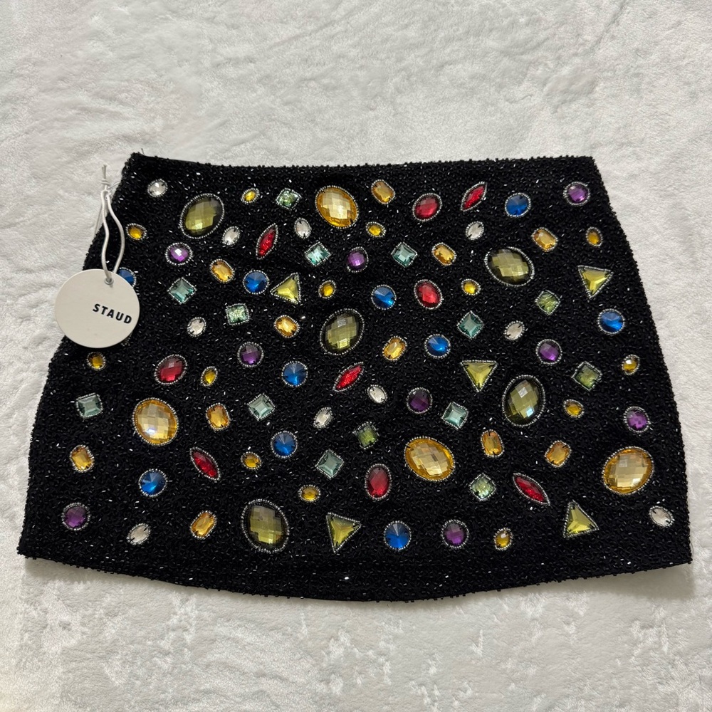 STAUD SUPERNOVA SKIRT BLACK CELESTIAL